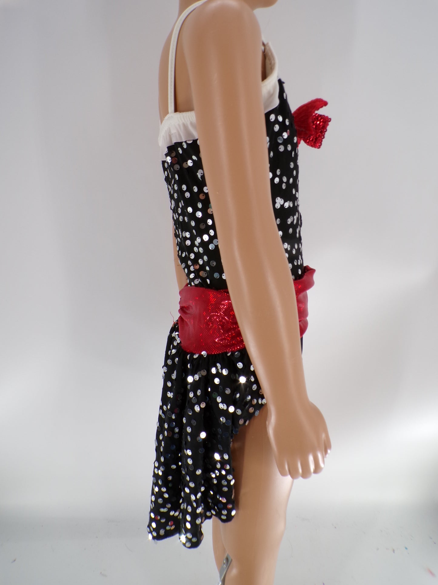 Pre-Owned Costume Costume Gallery  14340 Medium Child Red  Jazz Sequins