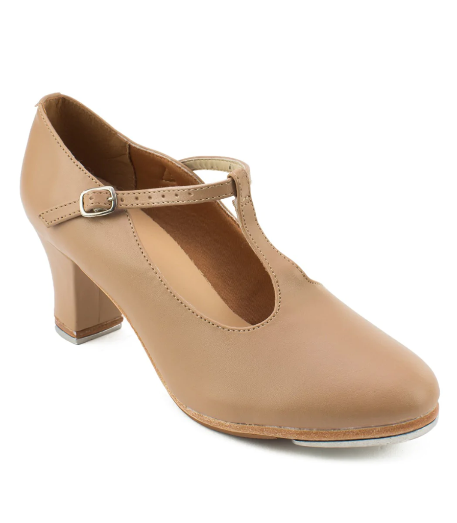 NEW Clearance Tap Shoes So Danca TA49 T-Strap 2" Caramel or Black