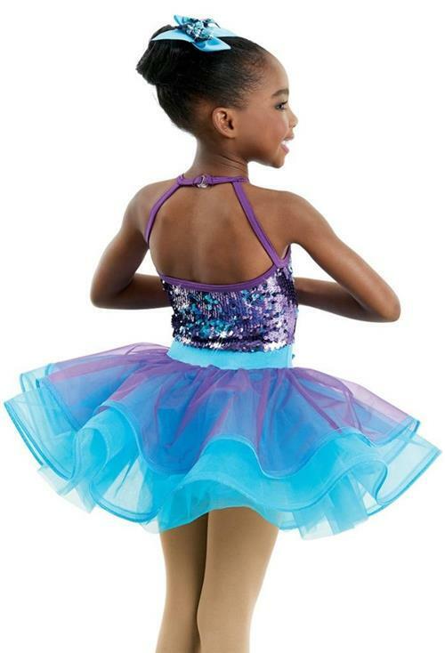 Pre-Owned Costume Weissman  11308 Small Child Purple Tutu Jazz Sequin