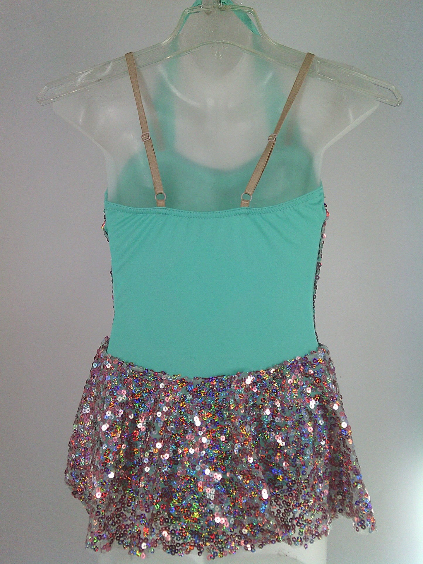 Pre-Owned Costume Costume Gallery  19309 Large Child Pink Skirt Jazz Tap Sequins