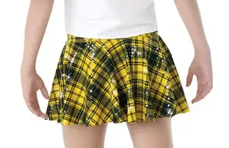 Pre-Owned Plaid Skirt Weissman  8623 Small Child Yellow  Jazz Tap