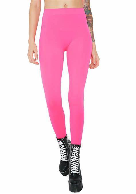 Pre-Owned Leggings No Boundaries Large Adult Hot Pink Jazz