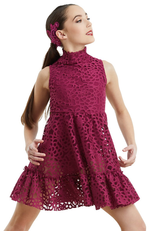 Pre-Owned Costume Weissman  11226 Small Adult Burgundy Dress Lyrical