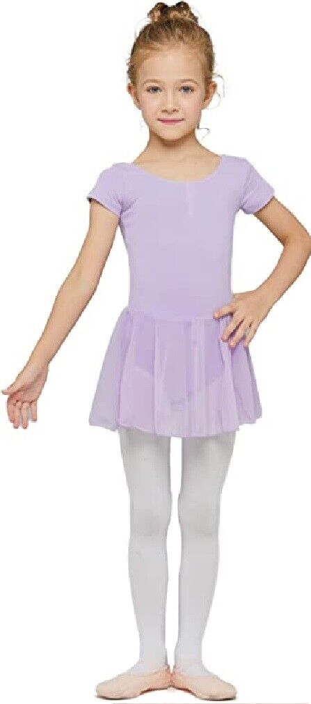 Pre-Owned Leotard Dress Arshiner   Large Child Lavender  Ballet Tap Jazz