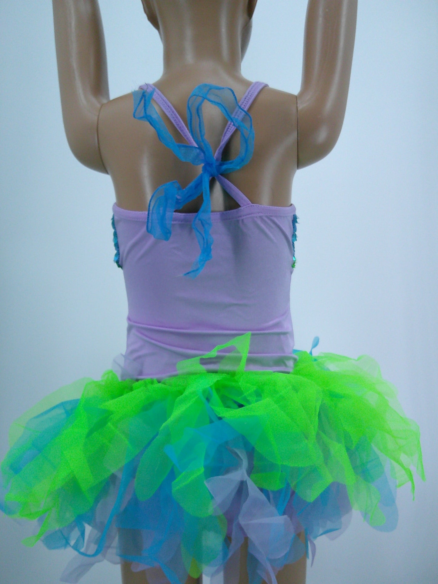 Pre-Owned Costume Costume Gallery  15800 6x-7 Child Purple Tutu Jazz Sequins Mermaid