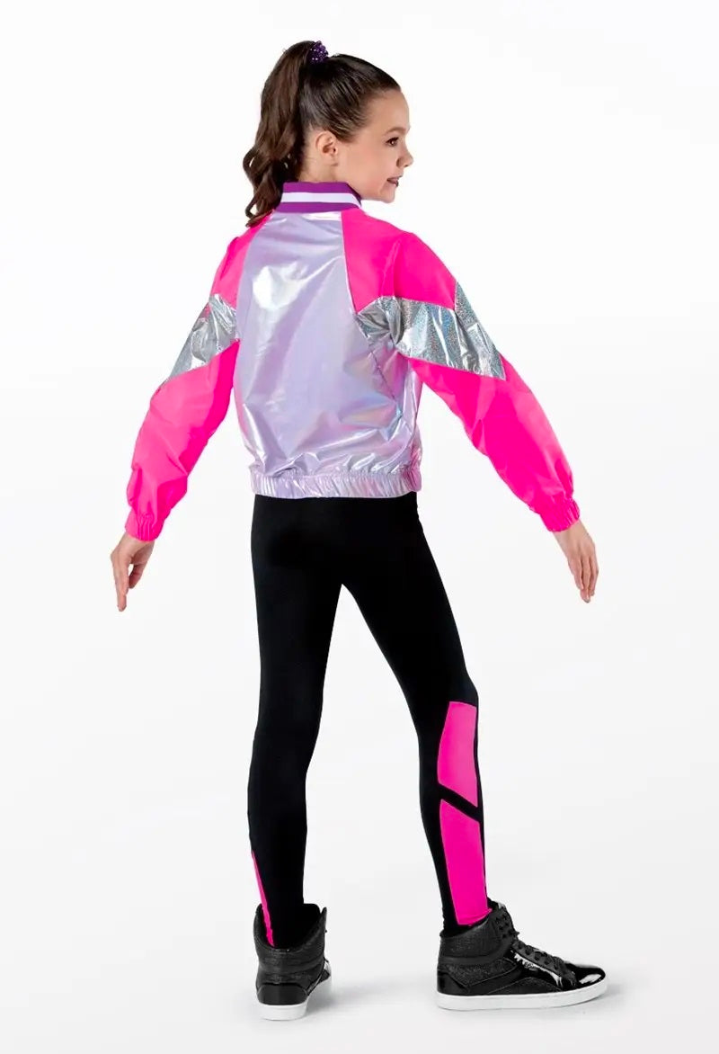 Pre-Owned Costume Weissman 13761 Large Adult Blue Jacket Hip Hop Metallic