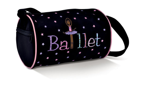 New Bag DANZNMOTION B23522  B23522 - Geena Ballerina Black Colorful Small Duffle