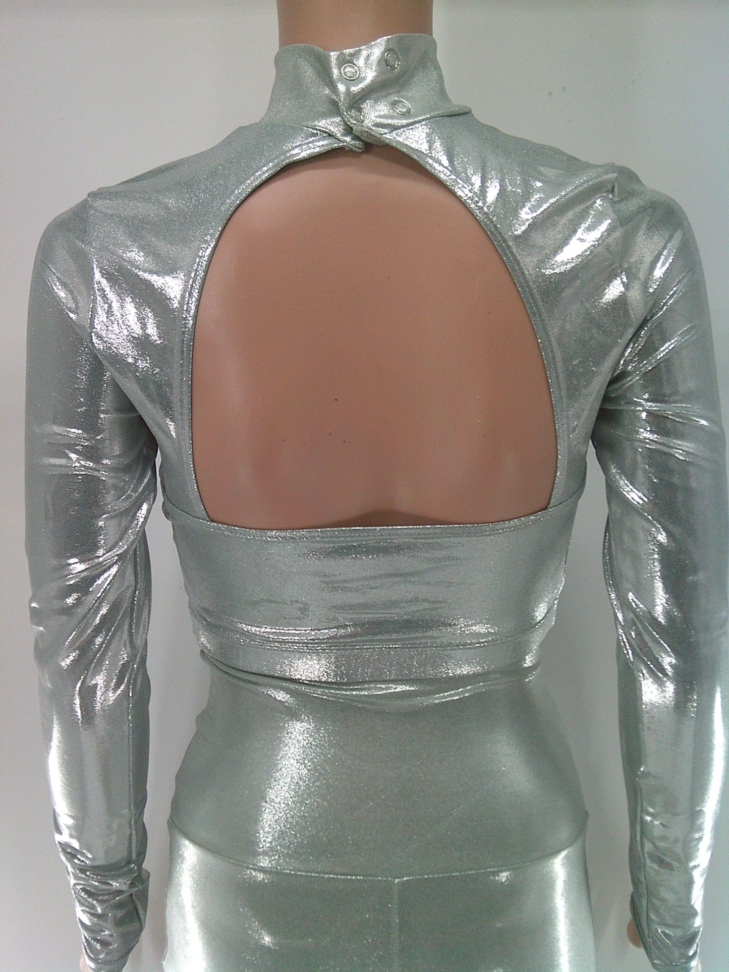 Pre-Owned Costume Balera  ML12486 Small Adult Silver 2 pc Jazz Tap Metallic Tin Man
