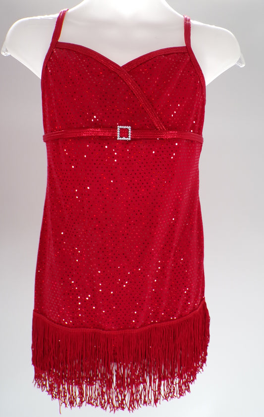Pre-Owned Costume Curtain Call  E3457 Large Child Red  Jazz