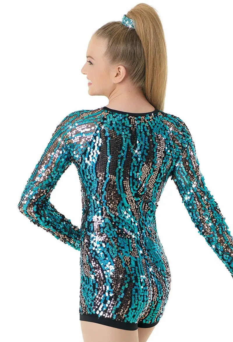 Pre-Owned Costume Weissman  9898 Small Adult Purple  Biketard Jazz Sequin