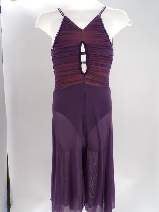 Pre-Owned Costume 10th House  TD23407 Large Child Purple  Lyrical  Rhinestones
