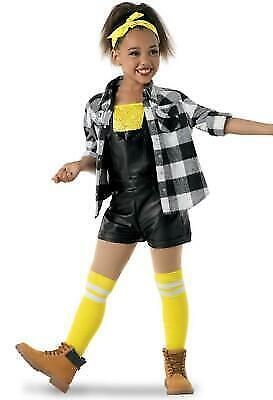 Pre-Owned Costume Weissman 10384 XL Child Yellow Overalls Hip Hop Jazz Sequin
