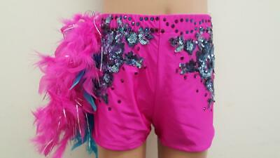 Pre-Owned Costume Glamour   Medium Child Pink 2 pc Jazz Sequin