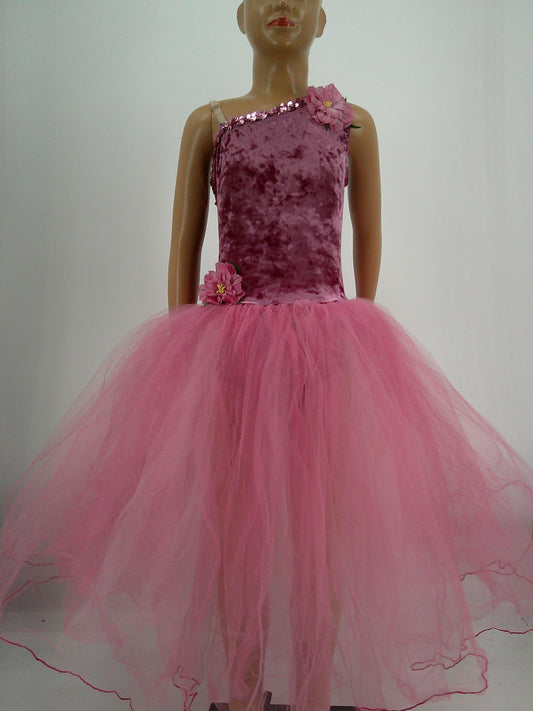 Pre-Owned Costume AWCT  V1035 M/L Child Mauve Pink Tutu Dress Ballet Pointe Sequins