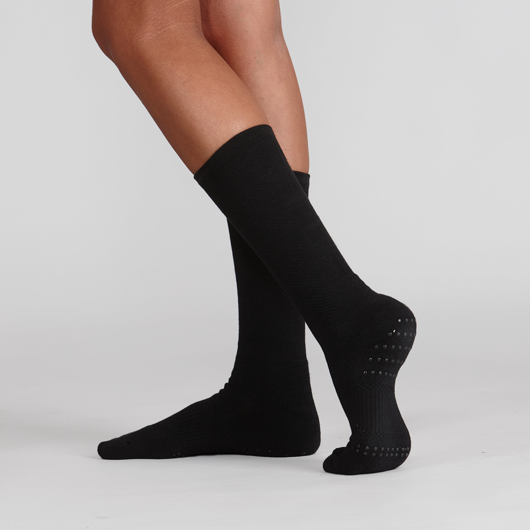 NEW Dance Turning Compression Socks by Silky Black or Beige with Grips
