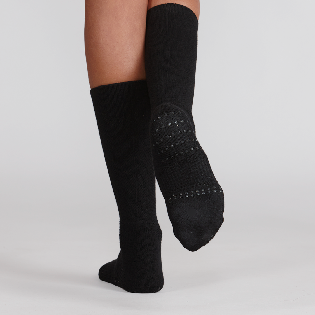 NEW Dance Turning Compression Socks by Silky Black or Beige with Grips