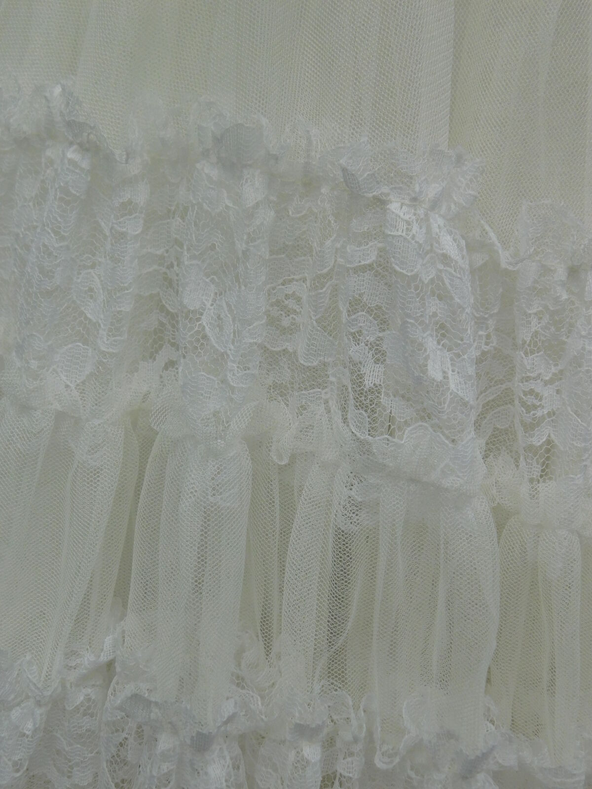 Pre-Owned Costume Large Child White Unbranded Jazz Ballet Lyrical Lace Ruffles Dress