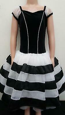 Pre-Owned Costume Curtain Call  E2029 XL Child Black Dress Ballet