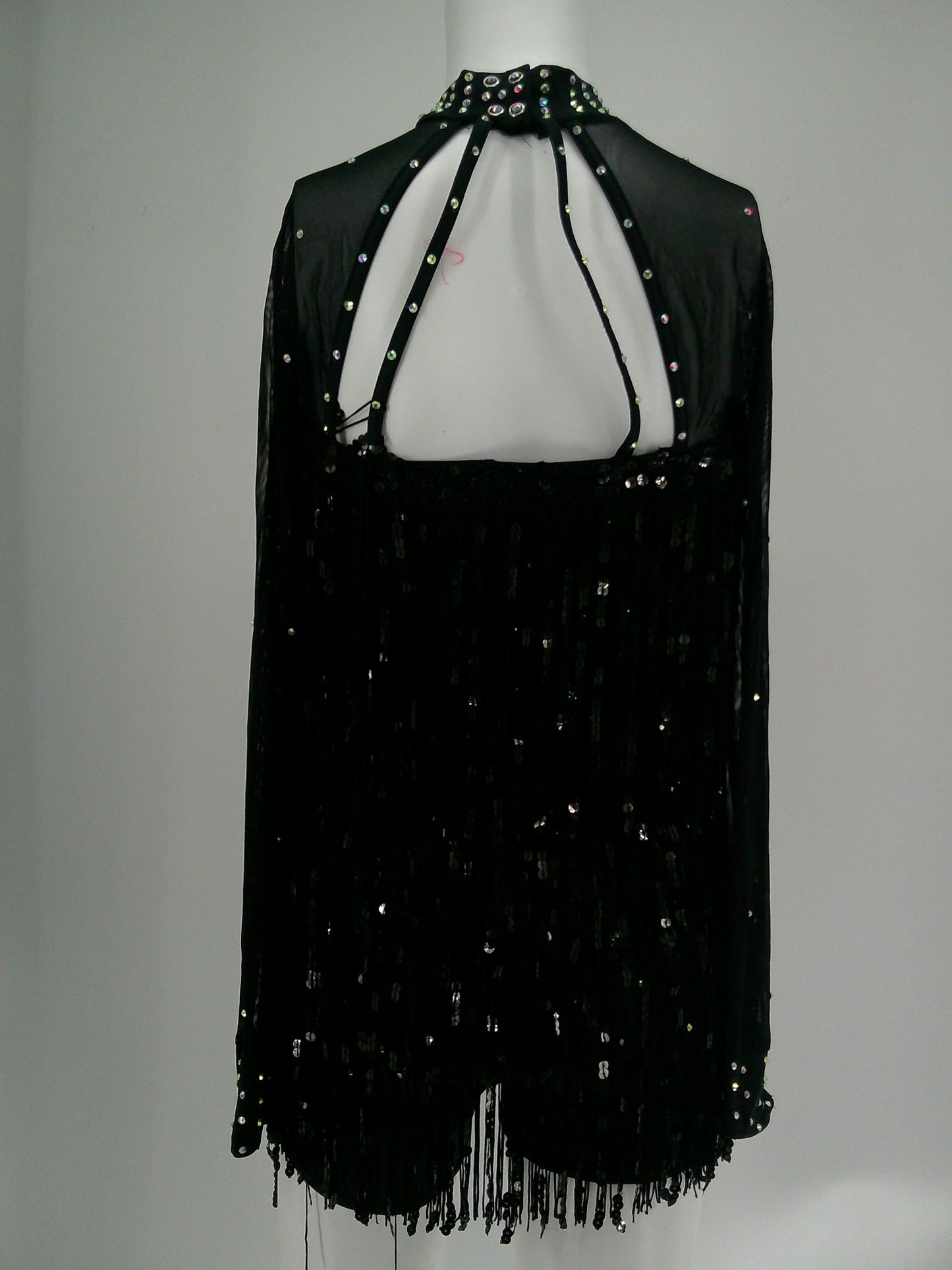 Pre-Owned Costume Weissman  13016 Medium Adult Silver Fringe Jazz Sequin