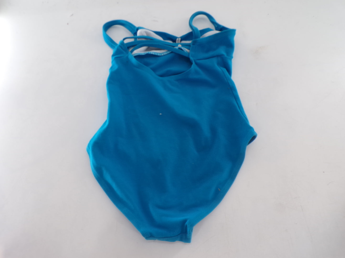Pre-Owned Leotard Alice Roma  AA56 Medium Child Turquoise Blue  Ballet Tap