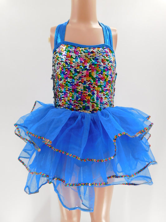 Pre-Owned Costume Curtain Call  E2170 Small Child Royal Blue  Jazz