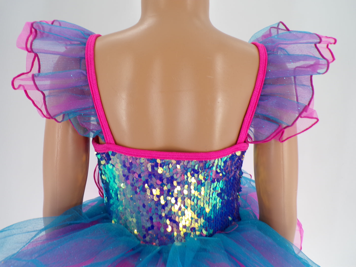 Pre-Owned Costume Curtain Call  E2320 XS Child Pink Sequin Jazz Sequin
