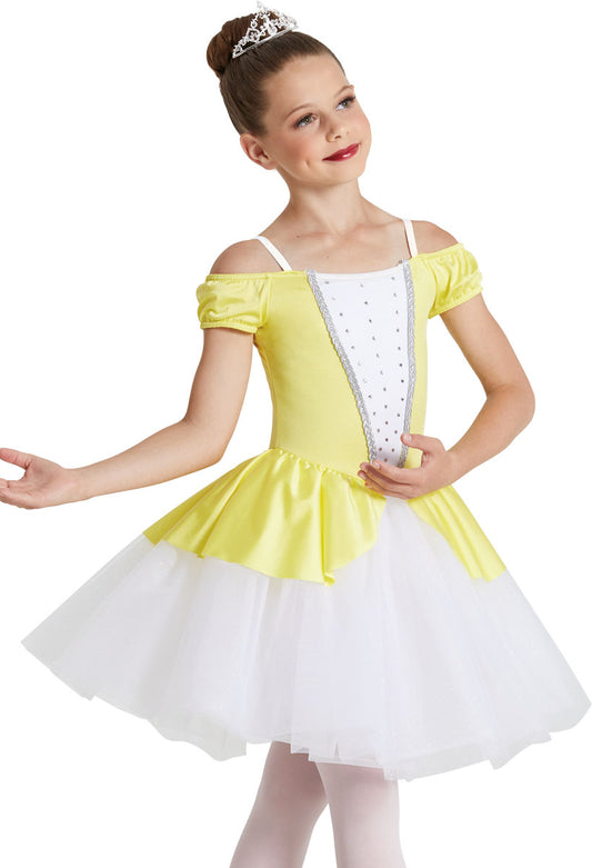 Pre-Owned Costume Weissman 12201 Weiss Large Adult Yellow Tutu Ballet Rhinestone