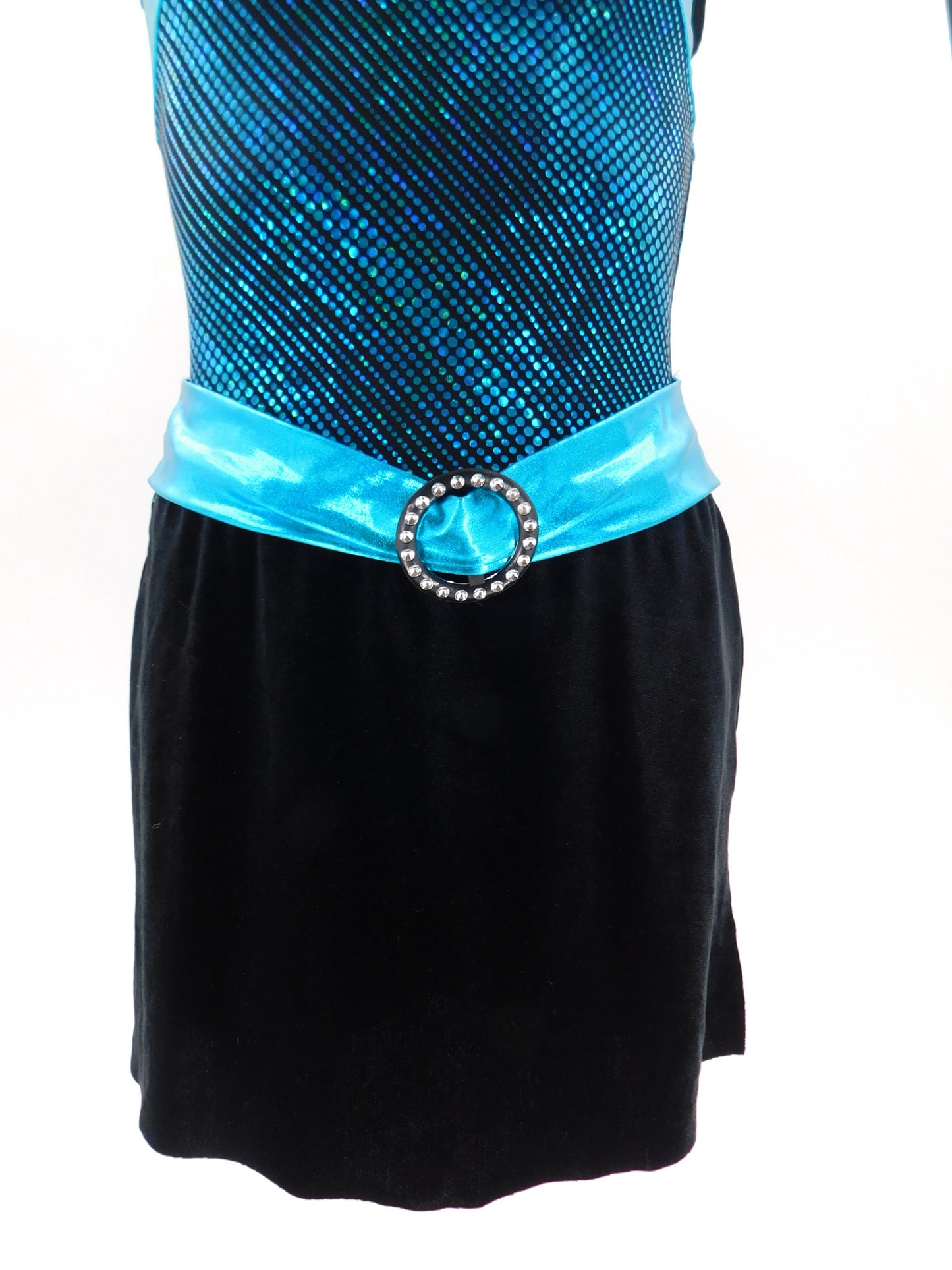 Pre-Owned Costume Wish Come True  3244 Laarge Child Turquoise  Jazz Foil Dot