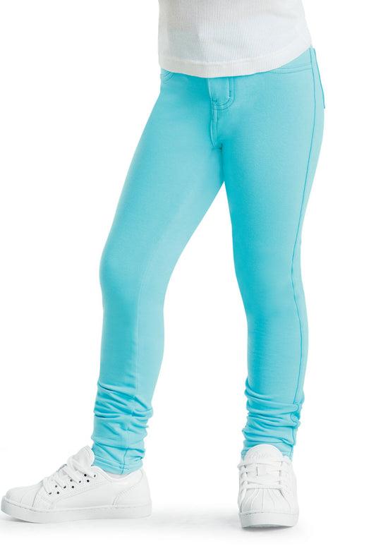 Pre-Owned Pants Jeggings Intermediate Child Aqua Blue Weissman AH3722 Hip Hop Jazz Tap