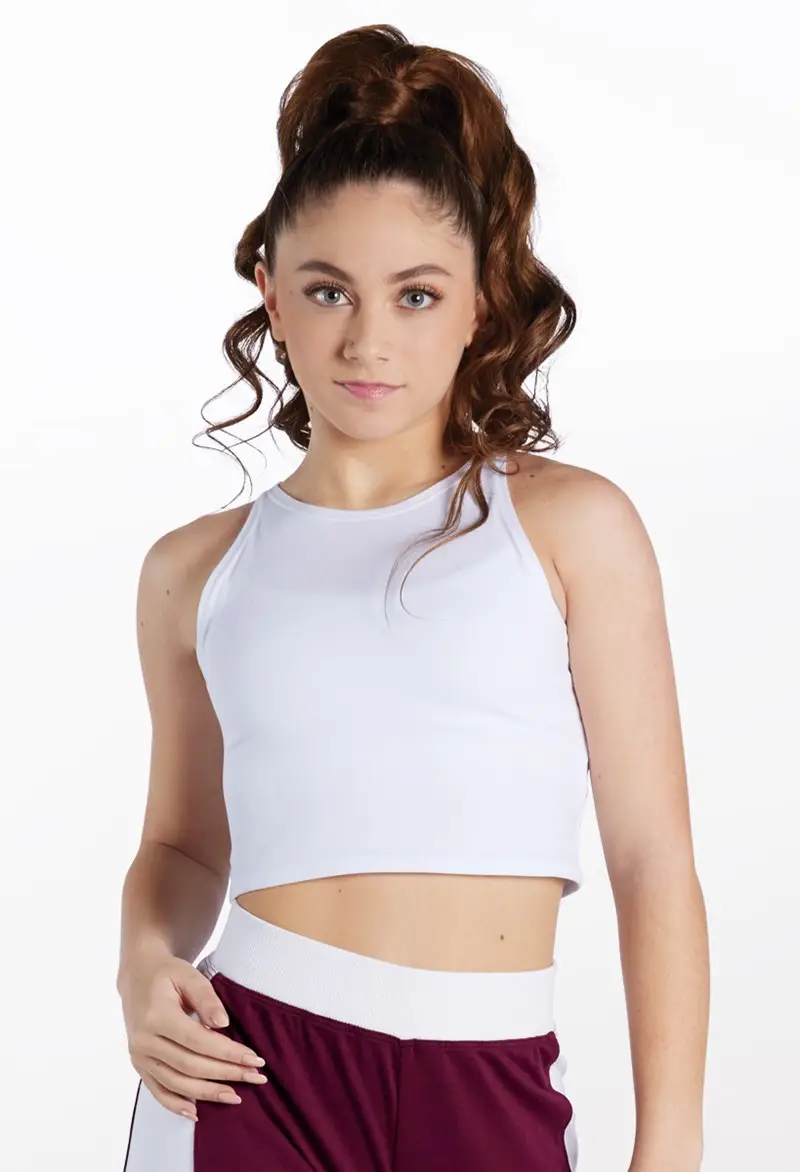 Pre-Owned Crop Top Balera  PT9424 Large Child White  Hip Hop Jazz