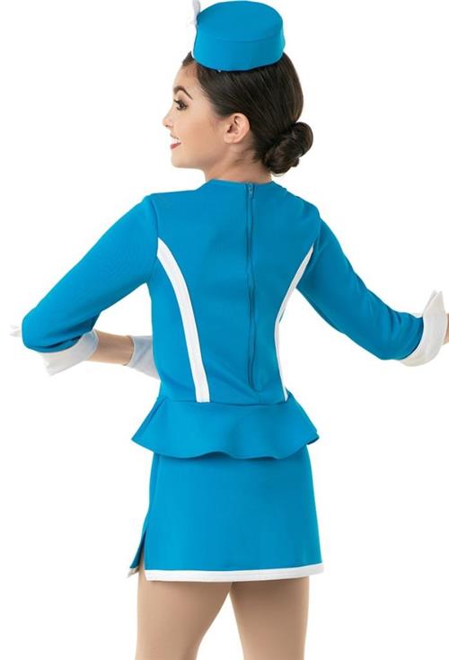 Pre-Owned Costume Weissman 10145 Large Child Blue Dress Jazz Tap Jet Set