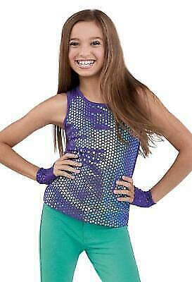 Pre-Owned Tank Top Balera  PT7566 Medium Child Black Green  Hip Hop Tap