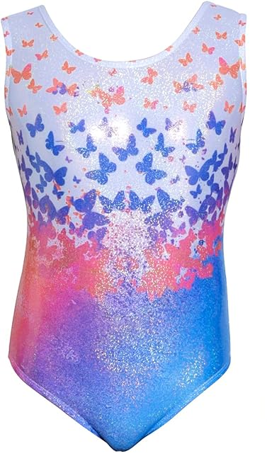 Pre-Owned Leotard No Tag   Large Child Colorful  Gymnastics Cheer