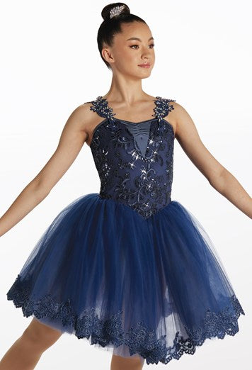 Pre-Owned Costume Weissman  16335 Large Child Blue  Ballet Sequin