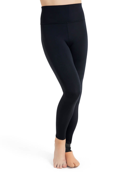 Pre-Owned Leggings XL Adult Black Capezio TB204W High Waist Lycra Jazz Modern