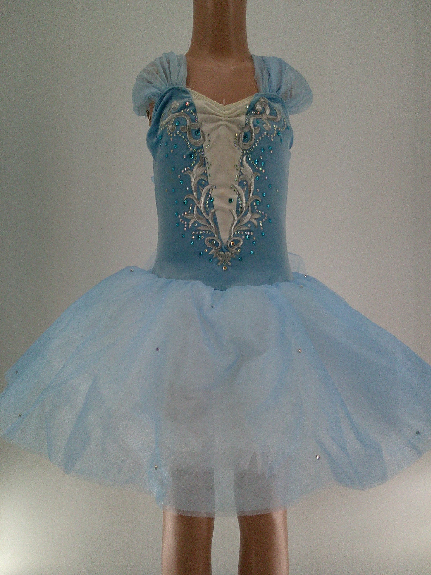 Pre-Owned Costume Costume Gallery Medium Child Blue Tutu Ballet YAGP Rhinestone Elsa