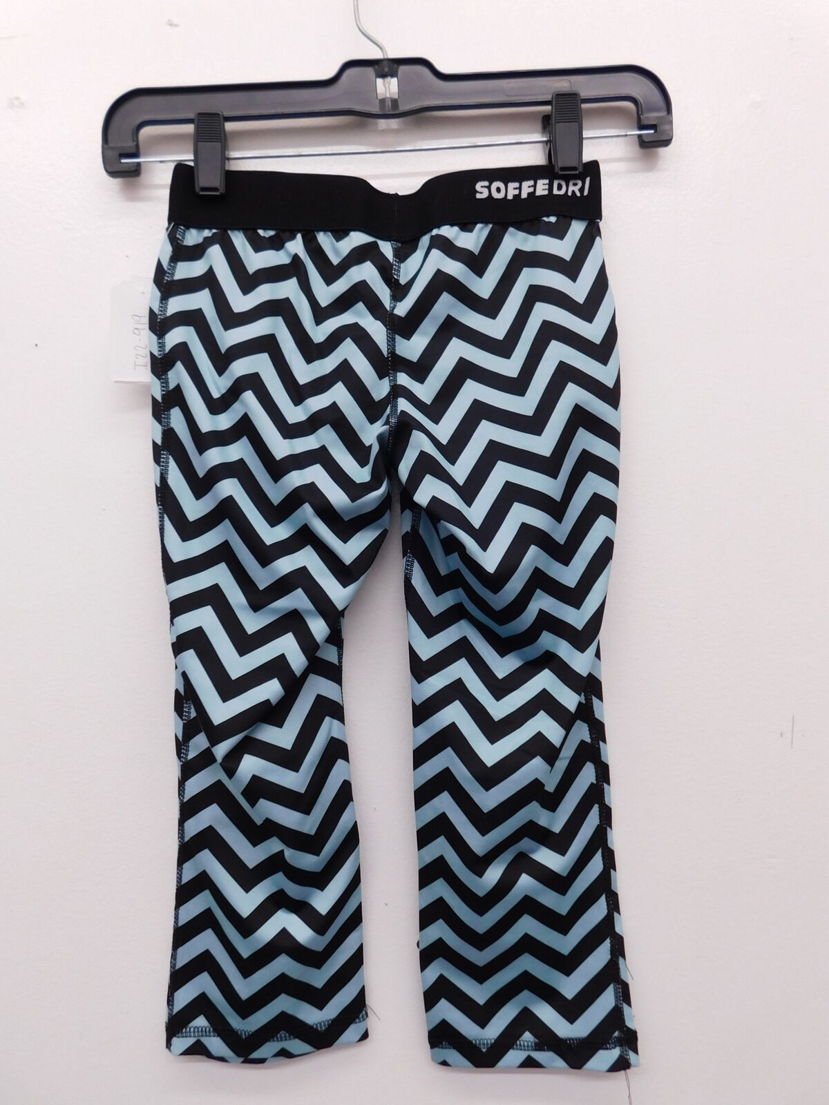 Pre-Owned Leggings Soffe Low Rise Chevron Medium Child Blue Black Cheer Gymnastics