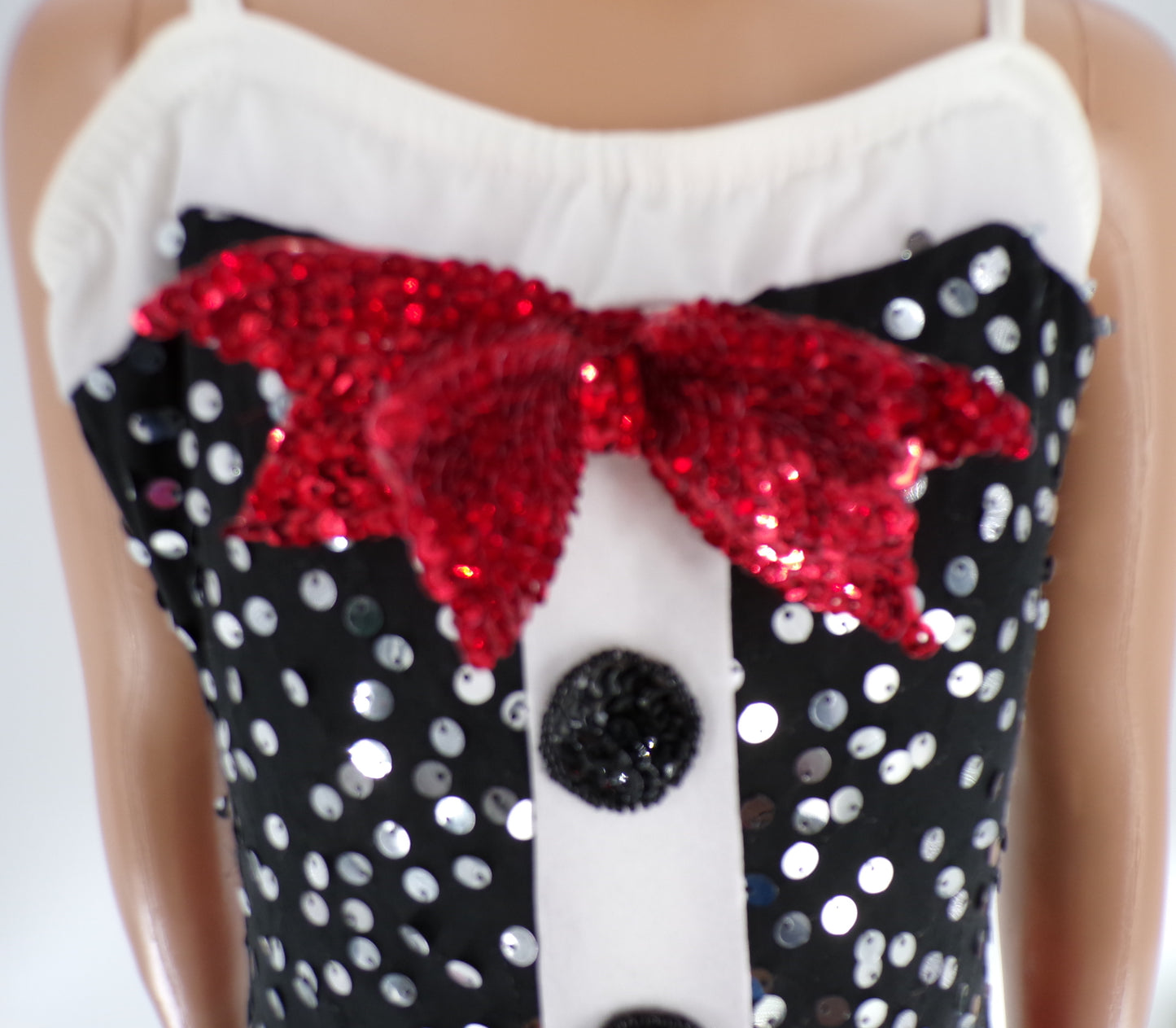 Pre-Owned Costume Costume Gallery  14340 Medium Child Red  Jazz Sequins