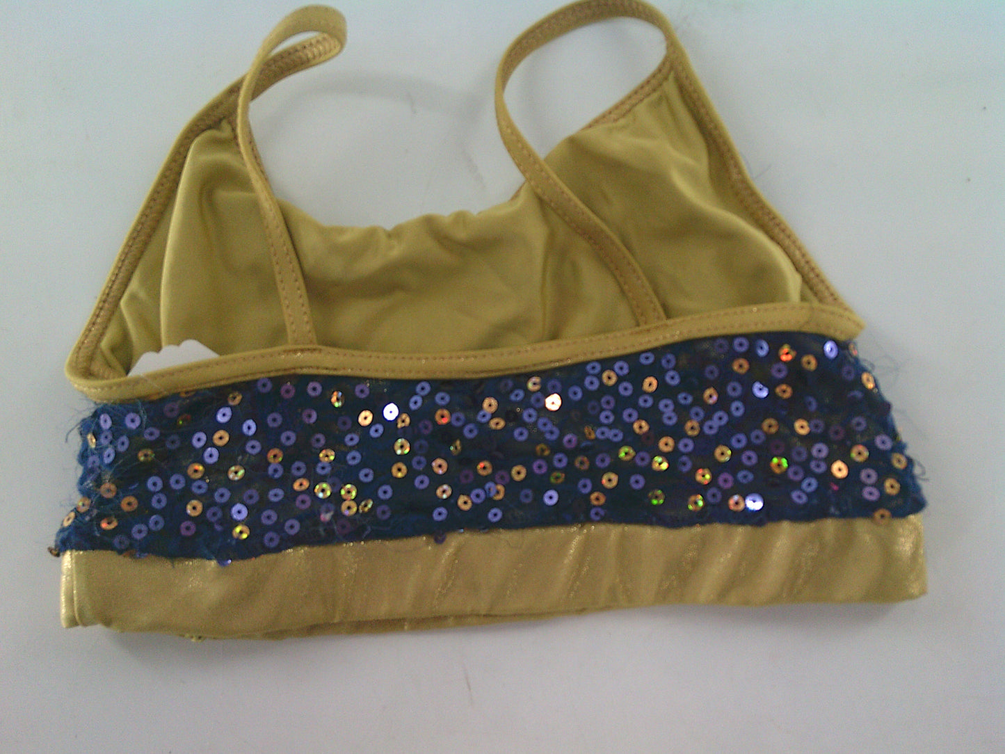 Pre-Owned Camisole Top Balera  PL6691 Large Child Navy Gold  Jazz Cheer