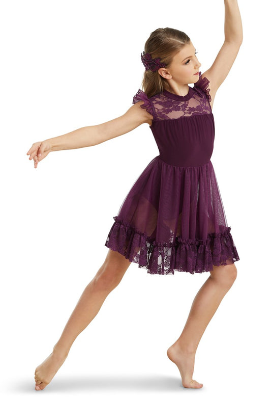 Pre-Owned Costume Weissman 10858 Small Child Plum Dress Lyrical
