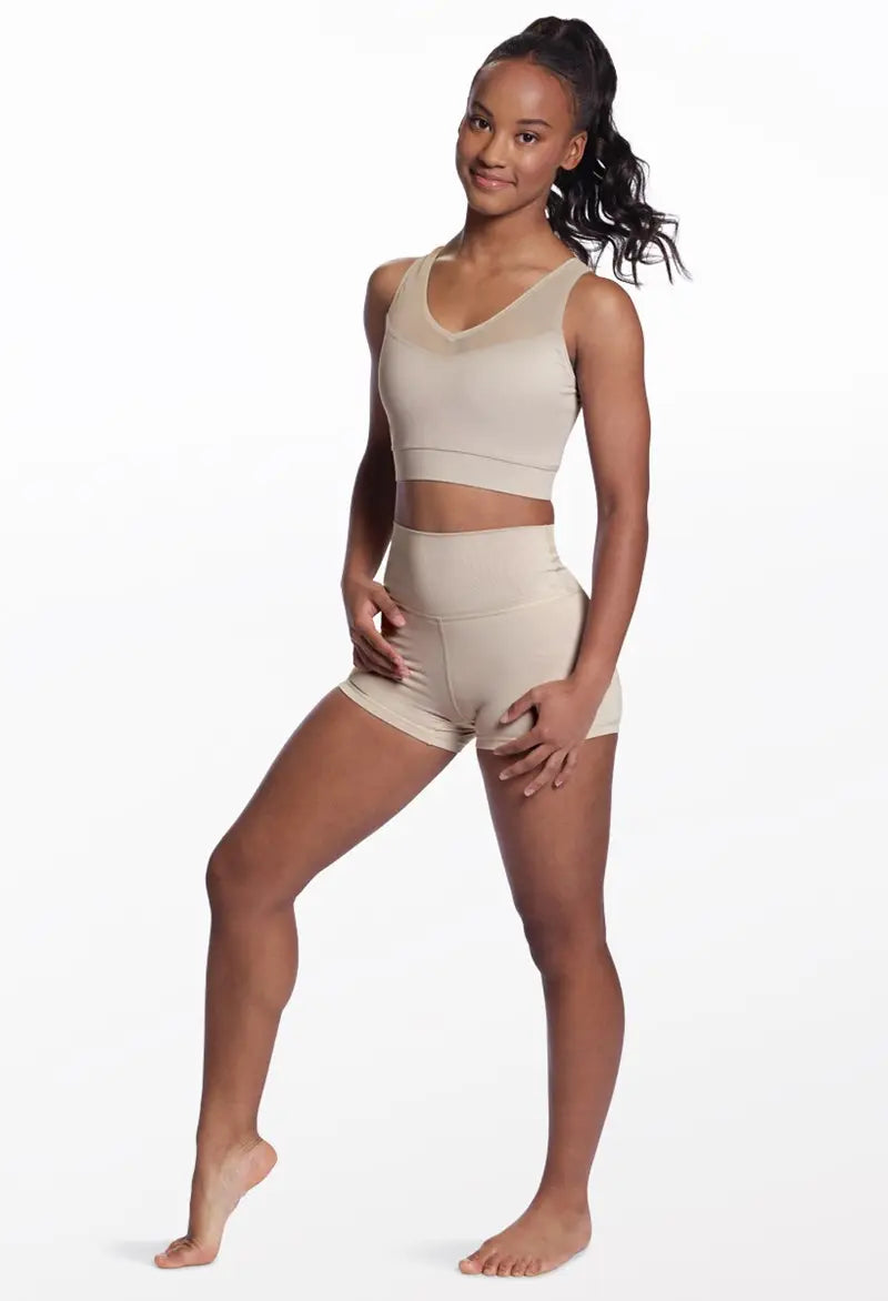 Pre-Owned Sports Bra Weissman CF11313 Small Adult Beige Jazz Mesh Flex Tech