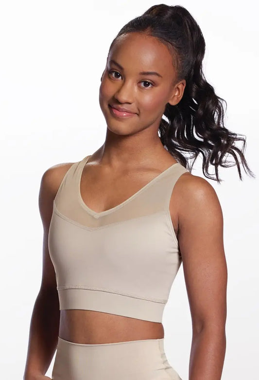 Pre-Owned Sports Bra Weissman CF11313 Small Adult Beige Jazz Mesh Flex Tech