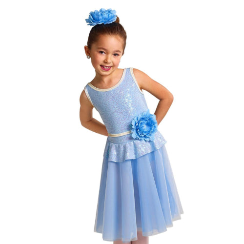 Pre-Owned Costume Curtain Call  E2143 XL Child Blue  Ballet