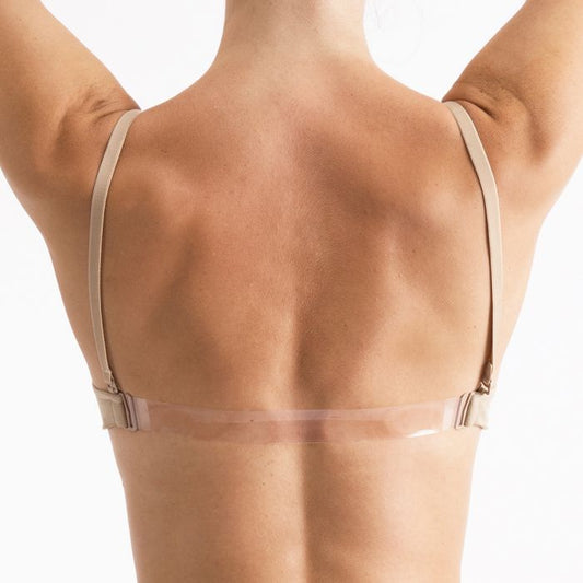 New Bra Silky Dance Clear back Strap All Sizes Nude-Mocha - Top