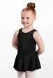 Pre-Owned Leotard Dress Balera D12300 Medium Child Black Ballet Tap