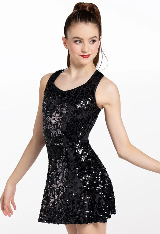 Pre-Owned Costume Balera D13862 Large Adult Black Jazz Sequin