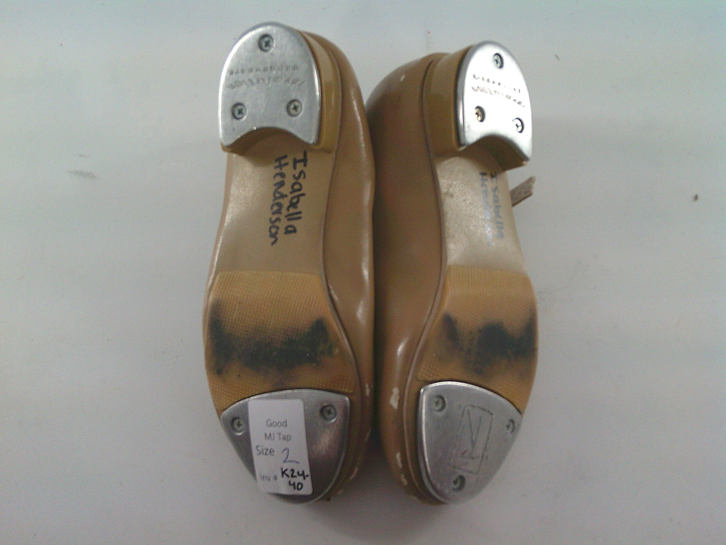 Pre-Owned Tap Shoes Revolution Big Kids 2M Mary Jane Leather Buckle Student