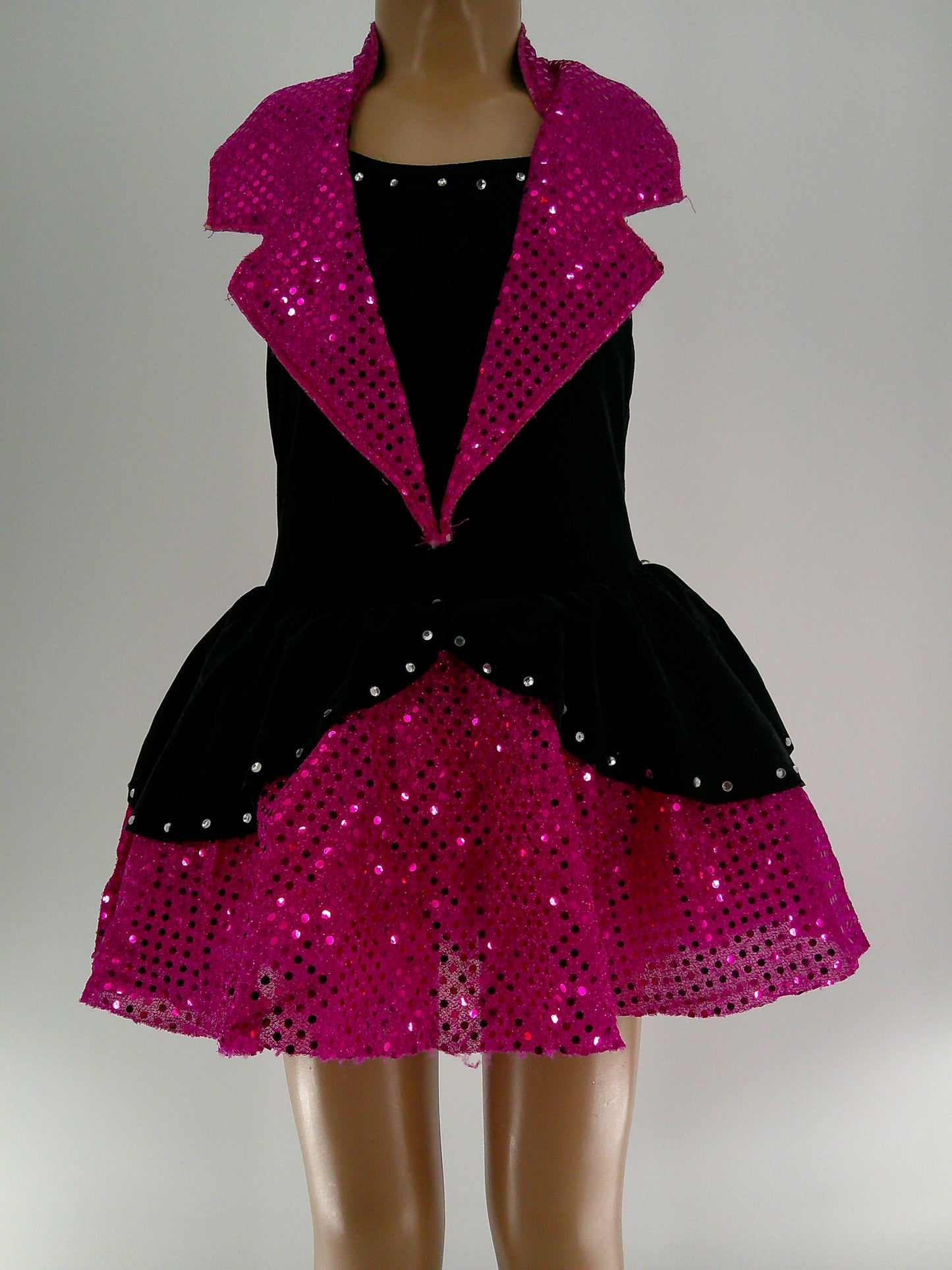 Pre-Owned Costume Weissman  4018 Small Child Pink Tutu Jazz Tap Sequins