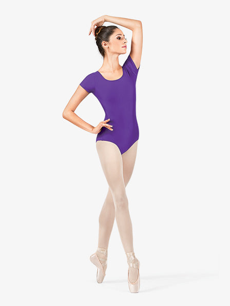 Pre-Owned Leotard Theatricals TH5102 Short Sleeve Medium Adult Purple Lycra