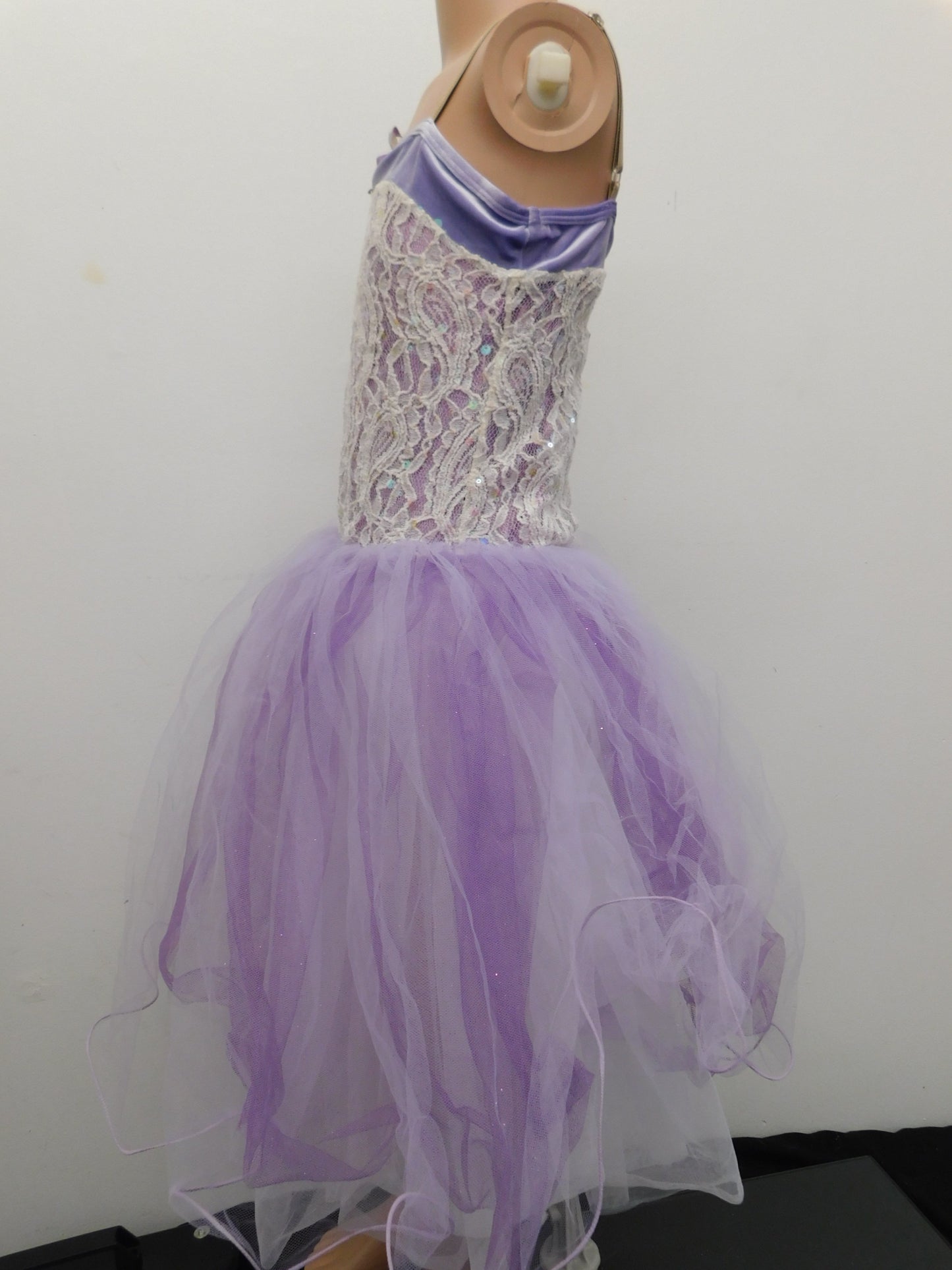 Pre-Owned Costume Curtain Call  E1660 Medium Child Lavender White  Ballet Classical